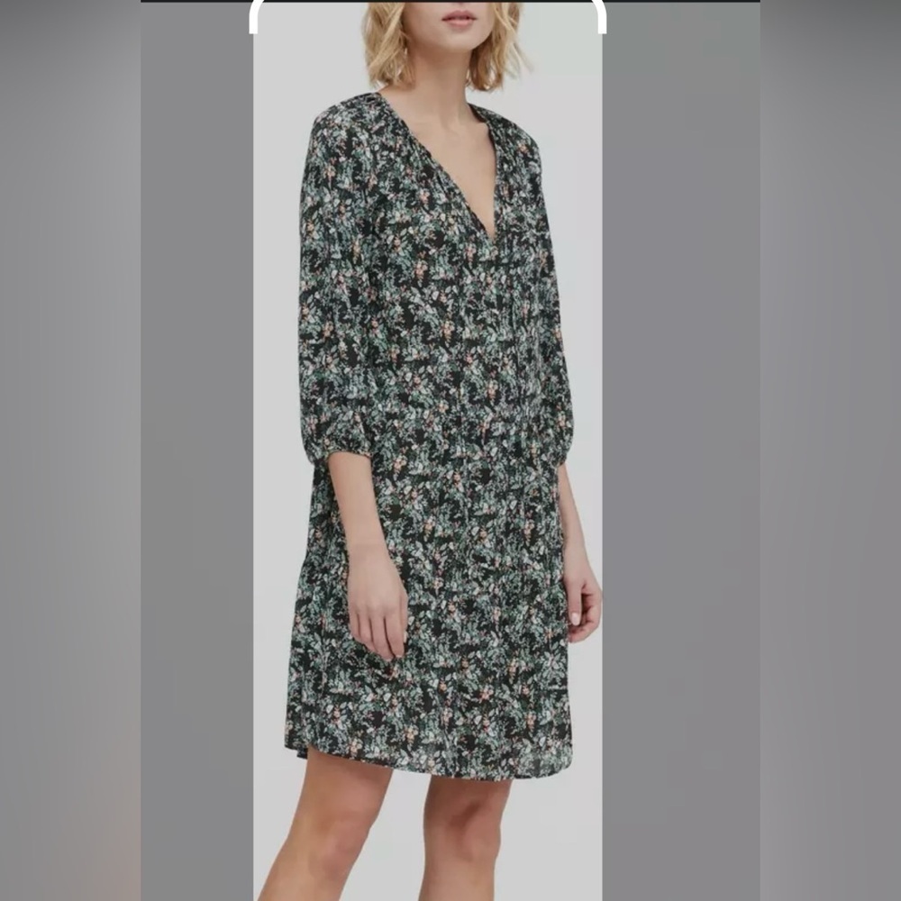 NWT Banana Republic Ditsy Floral Print Tiered Swing Dress Womens Size Small